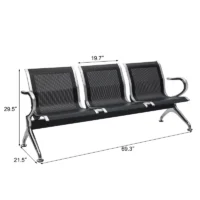 3-Link metallic office bench - Image 5