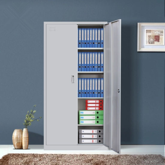 Office-Steel-Cupboard-2-Door-4-Adjustable-Shelf-Metal-Filing-Cabinet.jpg 2-Door metallic cabinet - Image 1