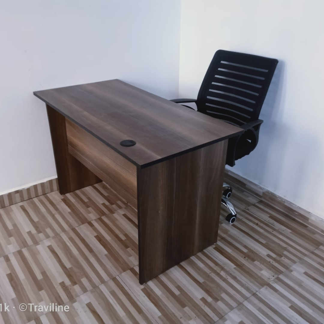 Office-furniture-supplier-in-Kenya-7.png 1200mm Desk & Victory Chair Combo – a stylish and ergonomic workstation set with a spacious desk and a comfortable chair, perfect for home or office use.