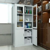 Two door metallic office storage cabinet - Image 2