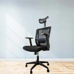 High-back orthopedic office chair