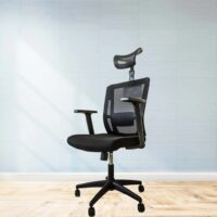 High-back orthopedic office chair