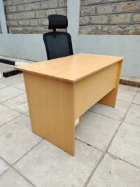 Office 1200mm Beech desk with side pedestal - Image 2