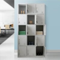 15-Locker Steel Office Cabinet