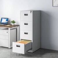4-Drawer Metallic Office Cabinet - Image 2