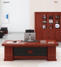 1800mm office executive table with side drawers for spacious and organized workspace storage.