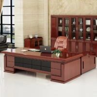 1800mm office executive table with side drawers for spacious and organized workspace storage.