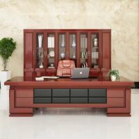 1800mm office executive table with side drawers for spacious and organized workspace storage.