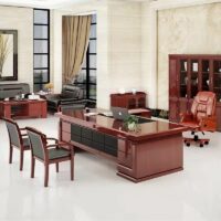 1800mm office executive table with side drawers for spacious and organized workspace storage.