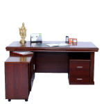 1.4 meters executive desk (Back view)- 1.2m long side drawers and a 02-drawers pedestal