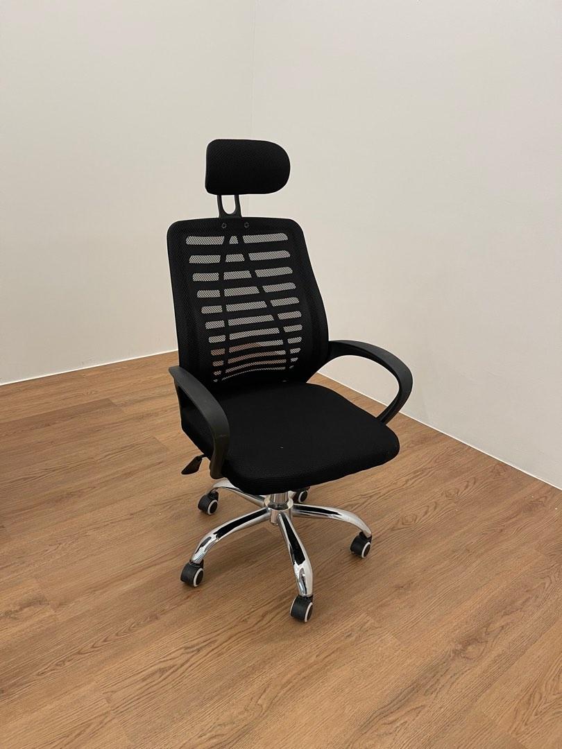 black_office_chair_1663595580_d25895ae_progressive.jpg Ergonomic headrest office seat - Image 1