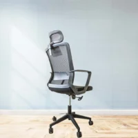 Ergonomic Mesh High-Back Office Chair with Fabric Seat - Image 2