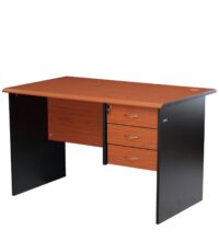 1.4 meters economic office desk (cherry) - Image 9