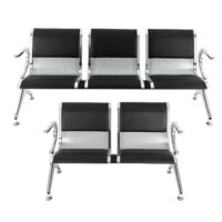 Padded 3-link reception waiting bench - Image 4