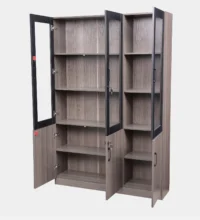 Serenity 3 Door Book Case in Brown Color - Image 4