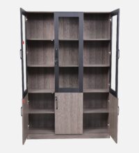 Serenity 3 Door Book Case in Brown Color - Image 3