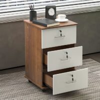 3-drawer lockable pedestal office storage unit with secure drawers