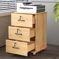 3-drawer lockable pedestal office storage unit with secure drawers
