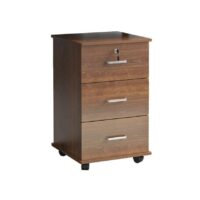 3-drawer lockable pedestal office storage unit with secure drawers