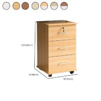 3-drawer lockable pedestal office storage unit with secure drawers