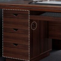1400mm rectangular office computer desk with spacious surface and storage options, perfect for a professional workspace.