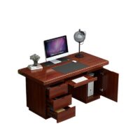 1400mm rectangular office computer desk with spacious surface and storage options, perfect for a professional workspace.