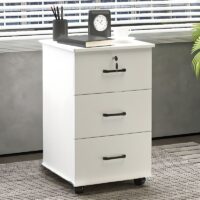 3-drawer lockable pedestal office storage unit with secure drawers