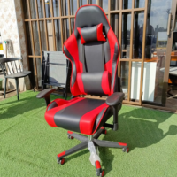 Ergonomic gaming chair with adjustable lumbar support, reclining backrest, and smooth-rolling caster wheels for maximum comfort and mobility.