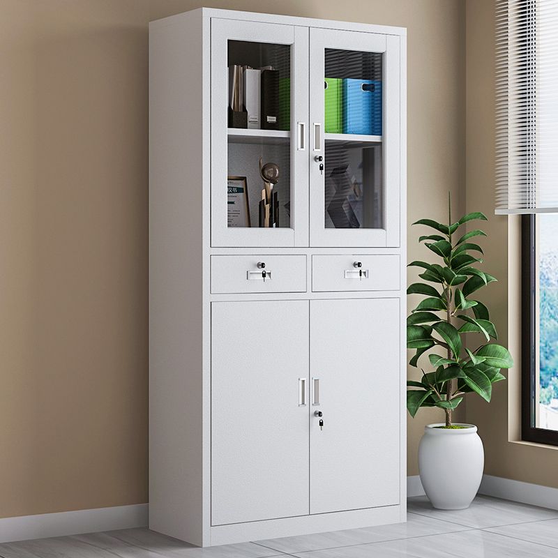 2-Door Metallic Office Cabinet 2-door metallic office cabinet with adjustable shelves, lockable doors, and a durable scratch-resistant finish for secure file and supply storage.