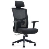 Ergonomic Executive Desk Chair with adjustable height, lumbar support, and breathable mesh or leather upholstery for optimal comfort and support.