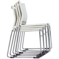 Ergonomic armless task chair with adjustable height and breathable mesh backrest.