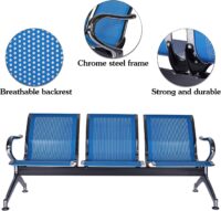 A sleek and durable 3-Seater Waiting Chair with a sturdy metal frame, ergonomic design, and modern finish, ideal for offices, lobbies, and public spaces.
