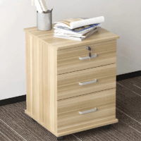 High-quality wood filing cabinet with spacious drawers, smooth-glide mechanisms, and a durable, stylish design for home or office use.