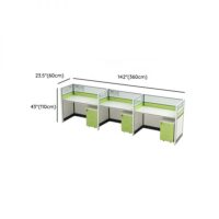 4-way office straight workstation with ergonomic design and privacy dividers.