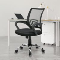 Clerical Ergonomic Mesh Back Office Chair with breathable mesh backrest and adjustable features.