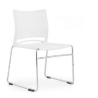 Ergonomic armless task chair with adjustable height and breathable mesh backrest.