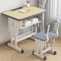 A sleek contemporary study table with a minimalist design, built-in storage, and a modern finish, ideal for home offices and study spaces.