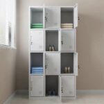 Sturdy 15 Locker Storage Cabinet with individual locks, ventilation slots, and a durable steel frame, ideal for offices, schools, gyms, and industrial spaces.