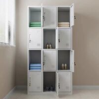 Sturdy 15 Locker Storage Cabinet with individual locks, ventilation slots, and a durable steel frame, ideal for offices, schools, gyms, and industrial spaces.