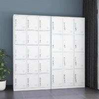 Sturdy 15 Locker Storage Cabinet with individual locks, ventilation slots, and a durable steel frame, ideal for offices, schools, gyms, and industrial spaces.