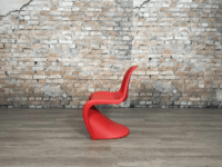 The Vitra Panton Eames Chair with a sleek, ergonomic design, molded construction, and a timeless aesthetic, perfect for modern and classic interiors.