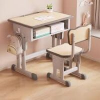 A sleek contemporary study table with a minimalist design, built-in storage, and a modern finish, ideal for home offices and study spaces.