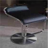 Sleek and modern Black Bar Stool with a sturdy frame, padded seat, and footrest, perfect for kitchens, home bars, and cafes.