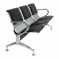 A 3-Link Padded Metallic Waiting Chair with a sturdy metal frame, padded seats, and ergonomic design, ideal for offices, lobbies, and public spaces.
