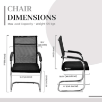 An ergonomic mesh office chair designed for comfort and support. The chair features a breathable mesh backrest to provide ventilation, promoting airflow and reducing heat buildup. The seat is cushioned with a plush, padded cushion that contours to the user’s body for enhanced comfort. Adjustable armrests allow for a customized sitting experience, and the seat height is also adjustable, accommodating various user heights. The chair has a tilt function, allowing for a smooth recline, providing ergonomic support during long hours of sitting. A sturdy, five-point base ensures stability, with smooth-rolling casters for easy mobility across different floor types. The sleek, modern design blends well with contemporary office spaces. Ideal for long working sessions, this chair combines form and function to improve posture and reduce discomfort. The mesh material offers durability while maintaining a lightweight feel, making it perfect for both home and professional office environments.