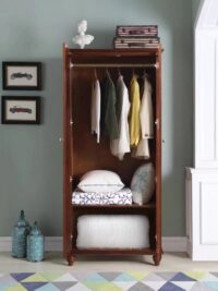 Double Door Wooden Home Wardrobe - Image 4