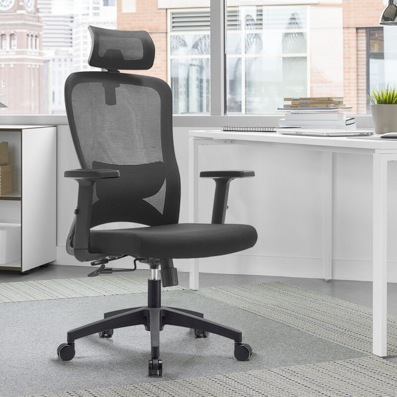 Adjustable Height Ergonomic Office Chair with Headrest