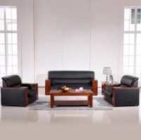 5-Seater Leather Office Sofa - Image 6