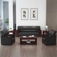5-Seater Leather Office Sofa - Image 7