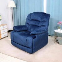 Velvet Single Reclining Soft Sofa - Image 6